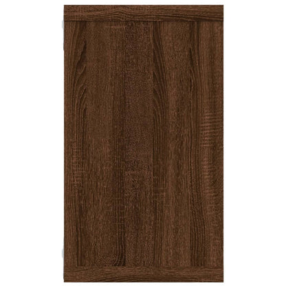 Wall Cube Shelves 4 pcs Brown Oak 80x15x26.5 cm Engineered Wood