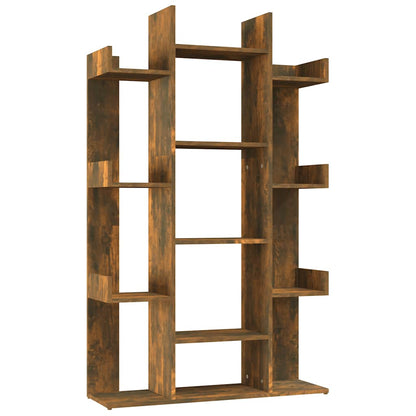 Book Cabinet Smoked Oak 86x25,5x140 cm Engineered Wood