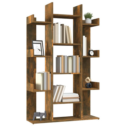 Book Cabinet Smoked Oak 86x25,5x140 cm Engineered Wood