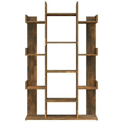 Book Cabinet Smoked Oak 86x25,5x140 cm Engineered Wood