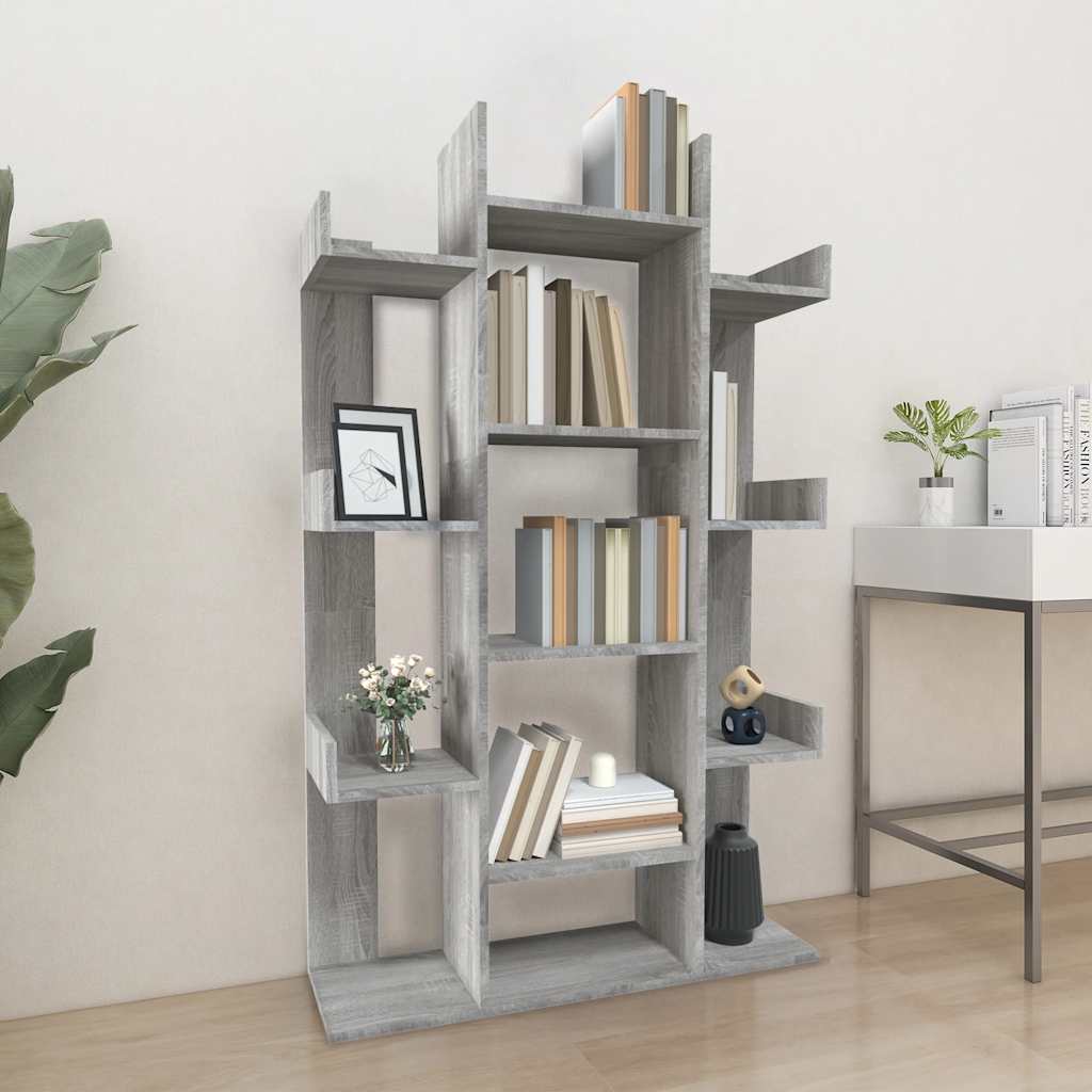 Book Cabinet Grey Sonoma 86x25,5x140 cm Engineered Wood