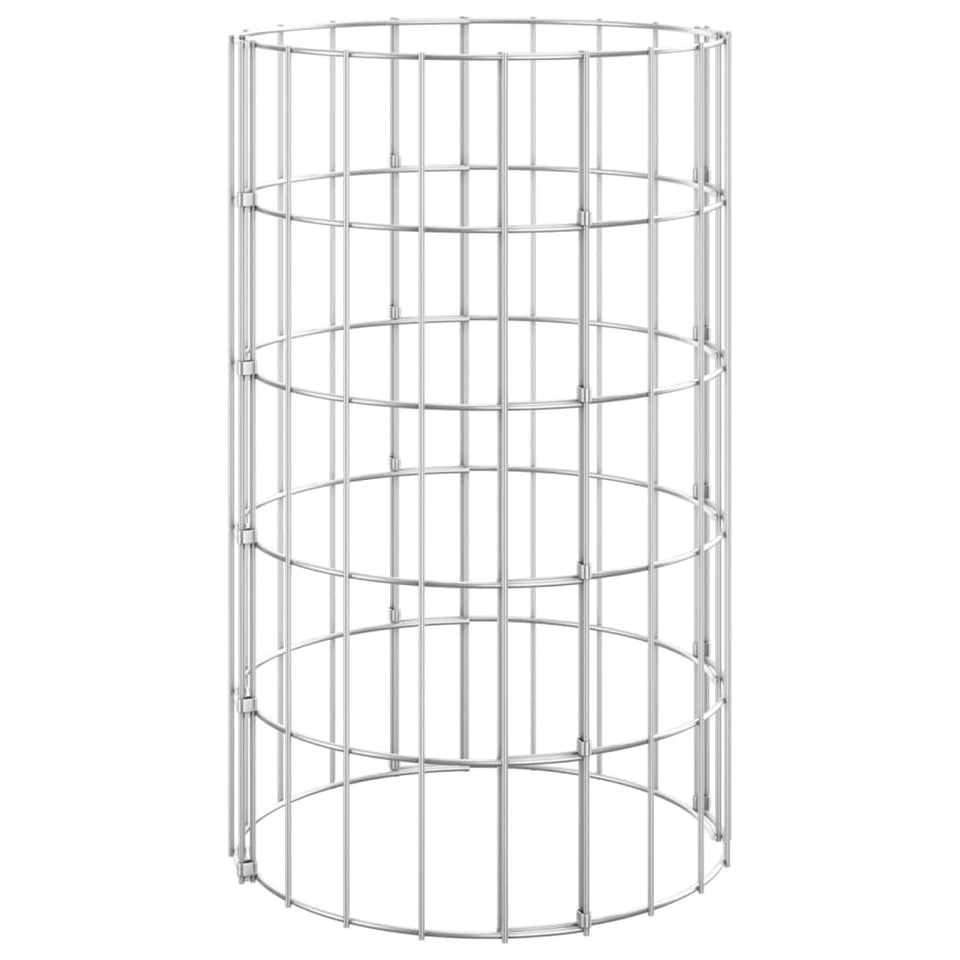 Circular Gabion Pole Galvanised Steel Ø30x50 cm