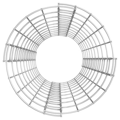 Circular Gabion Pole Galvanised Steel Ø30x100 cm