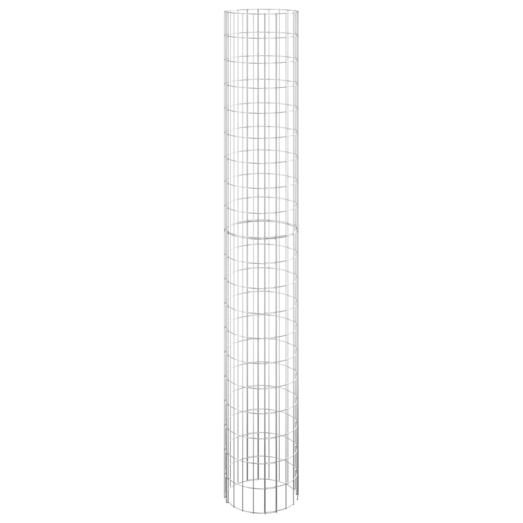 Circular Gabion Pole Galvanised Steel Ø30x200 cm