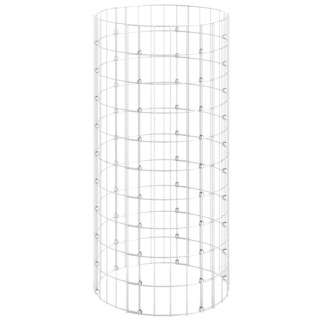 Circular Gabion Pole Galvanized Steel Ø19.7"x39.4