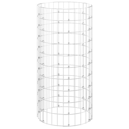 Circular Gabion Pole Galvanized Steel Ø19.7"x39.4