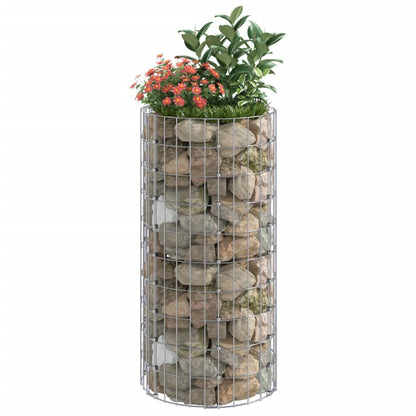 Circular Gabion Pole Galvanized Steel Ø19.7"x39.4
