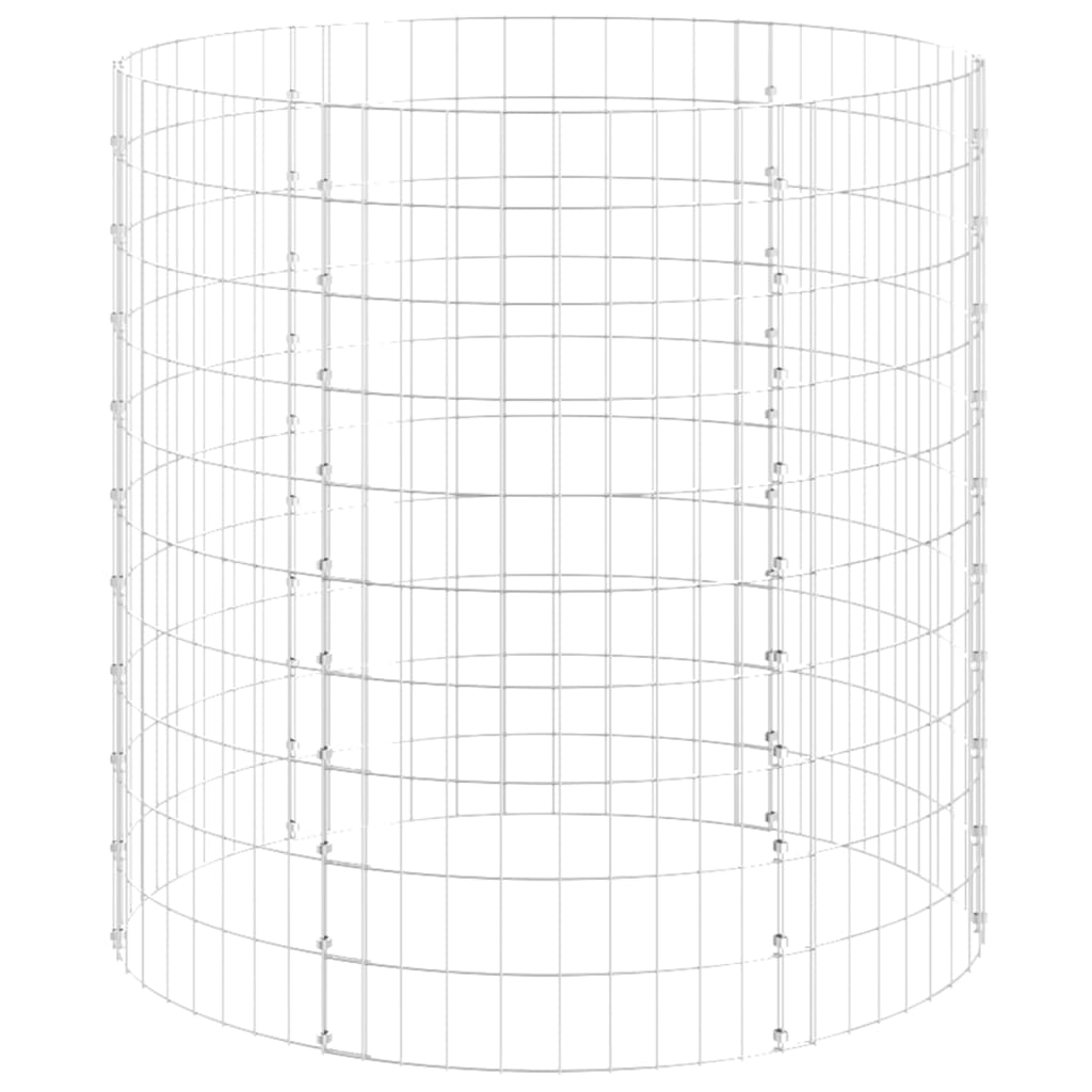 Circular Gabion Pole Galvanized Steel Ø39.4"x39.4"