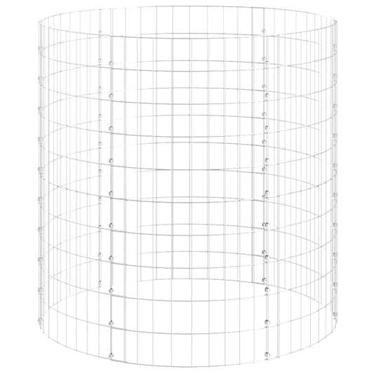 Circular Gabion Pole Galvanized Steel Ø39.4"x39.4"