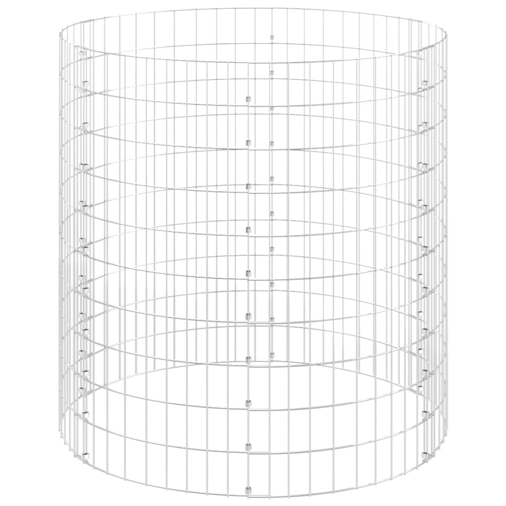 Circular Gabion Pole Galvanized Steel Ø39.4"x39.4"