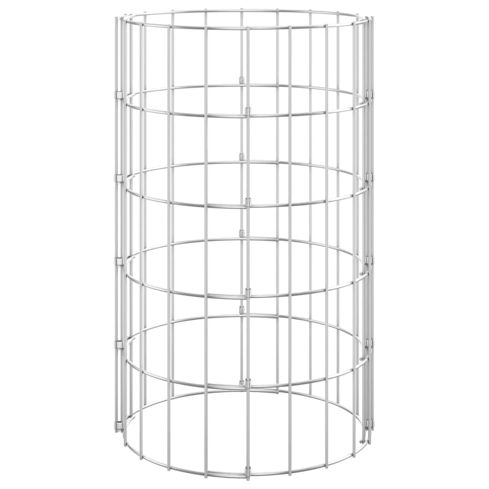 Circular Gabion Raised Beds 3 pcs Galvanised Steel Ø30x50 cm