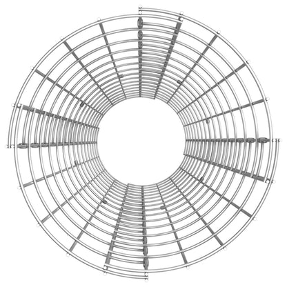 Circular Gabion Raised Beds 3 pcs Galvanized Steel Ø11.8"x59.1