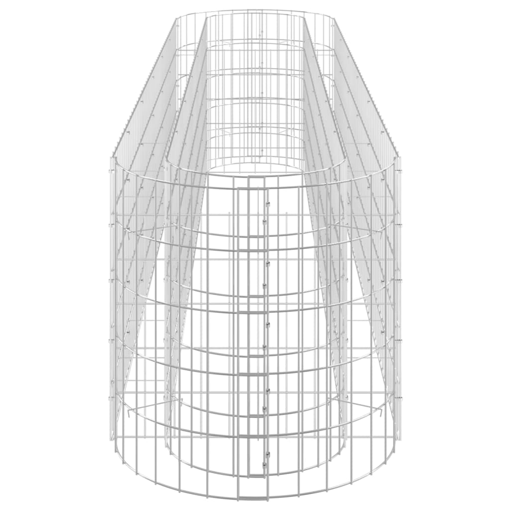 Gabion Raised Bed Galvanised Iron 260x50x50 cm