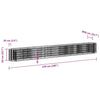 Gabion Raised Bed Galvanized Iron 185"x19.7"x19.7"