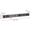 Gabion Raised Bed Galvanized Iron 240.2"x19.7"x19.7"