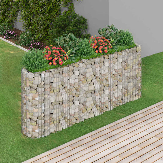 Gabion Raised Bed | Silver | Galvanised iron | Large | Durable