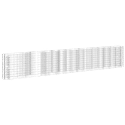Gabion Raised Bed Galvanised Iron 610x50x100 cm