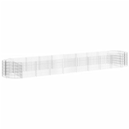 Gabion Raised Bed Galvanised Iron 500x100x50 cm