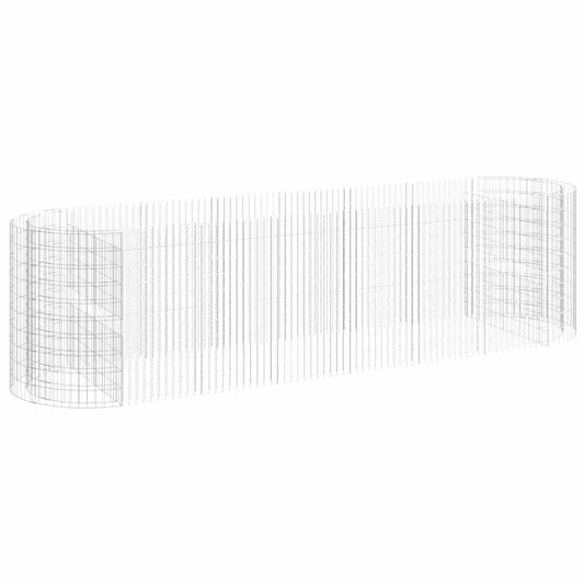 Gabion Raised Bed | Silver | Galvanised iron | Extra Large | Durable