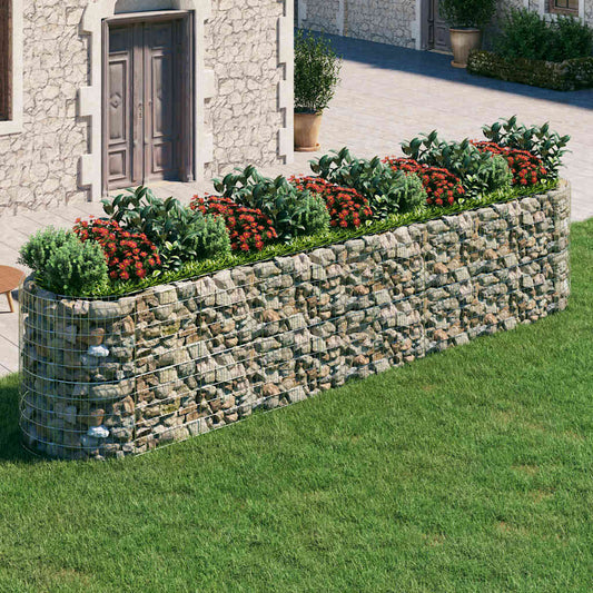 Gabion Raised Bed Galvanised Iron 500x100x100 cm