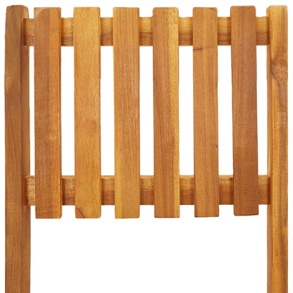 Bar Stool | Set of 2 | Natural wood colour | Solid Acacia wood | Medium