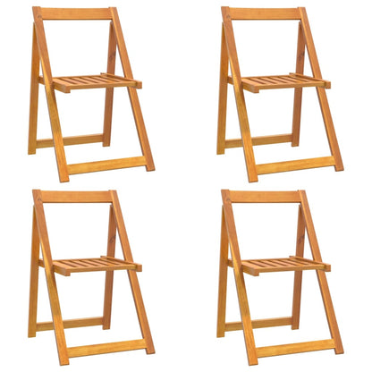 Folding Patio Chairs 4 pcs Solid Wood Acacia