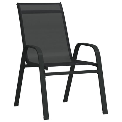 5 Piece Garden Dining Set Black