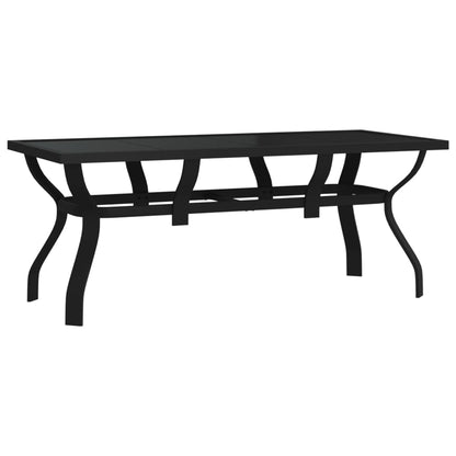 Garden Dining Set | Grey | Powder-coated steel | 7 Piece | Foldable