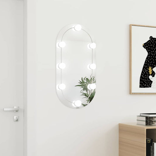 Mirror With Led Light | Silver | Glass | 80 x 40 cm