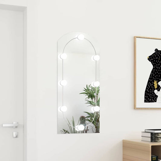 Mirror With Led Light | Silver | Glass, Plastic | 90x45 cm