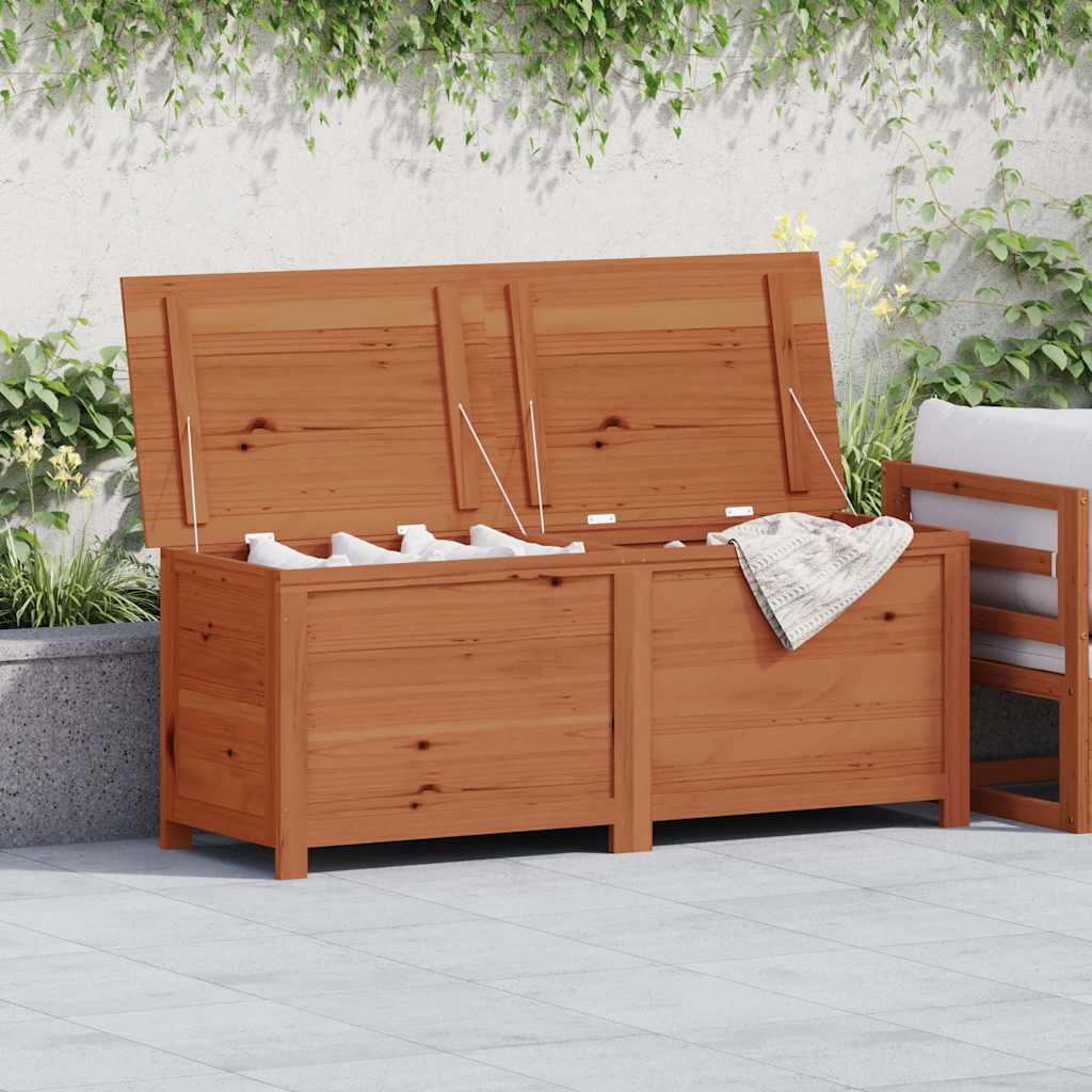 Patio Cushion Box Brown 59.1"x19.7"x22" Solid Wood Fir
