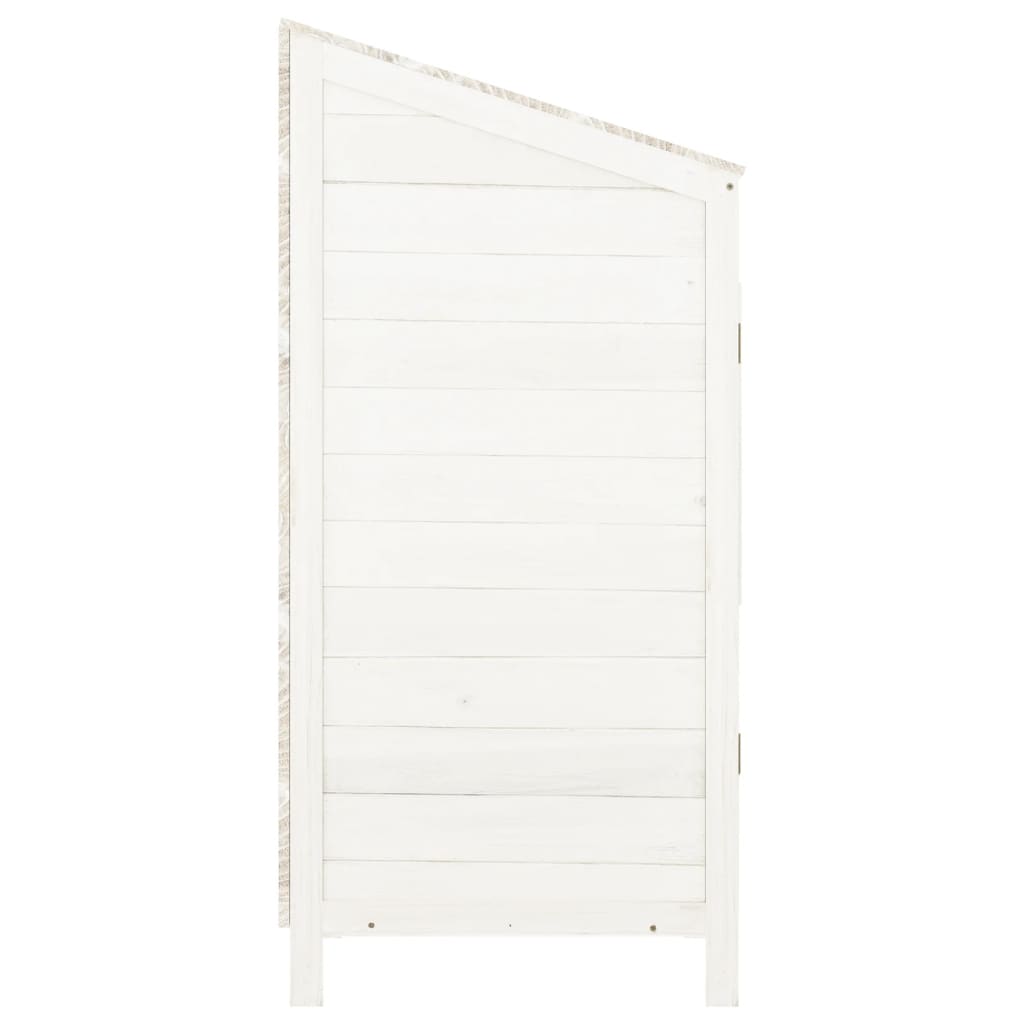 Garden Shed White 55x52x112 cm Solid Wood Fir