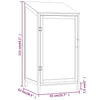 Garden Shed Anthracite 55x52x112 cm Solid Wood Fir