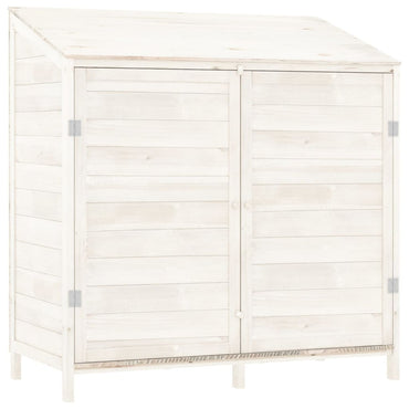 Garden Shed White 102x52x112 cm Solid Wood Fir