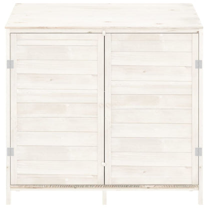 Garden Shed White 102x52x112 cm Solid Wood Fir