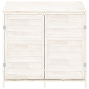 Garden Shed White 102x52x112 cm Solid Wood Fir