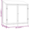 Garden Shed White 102x52x112 cm Solid Wood Fir