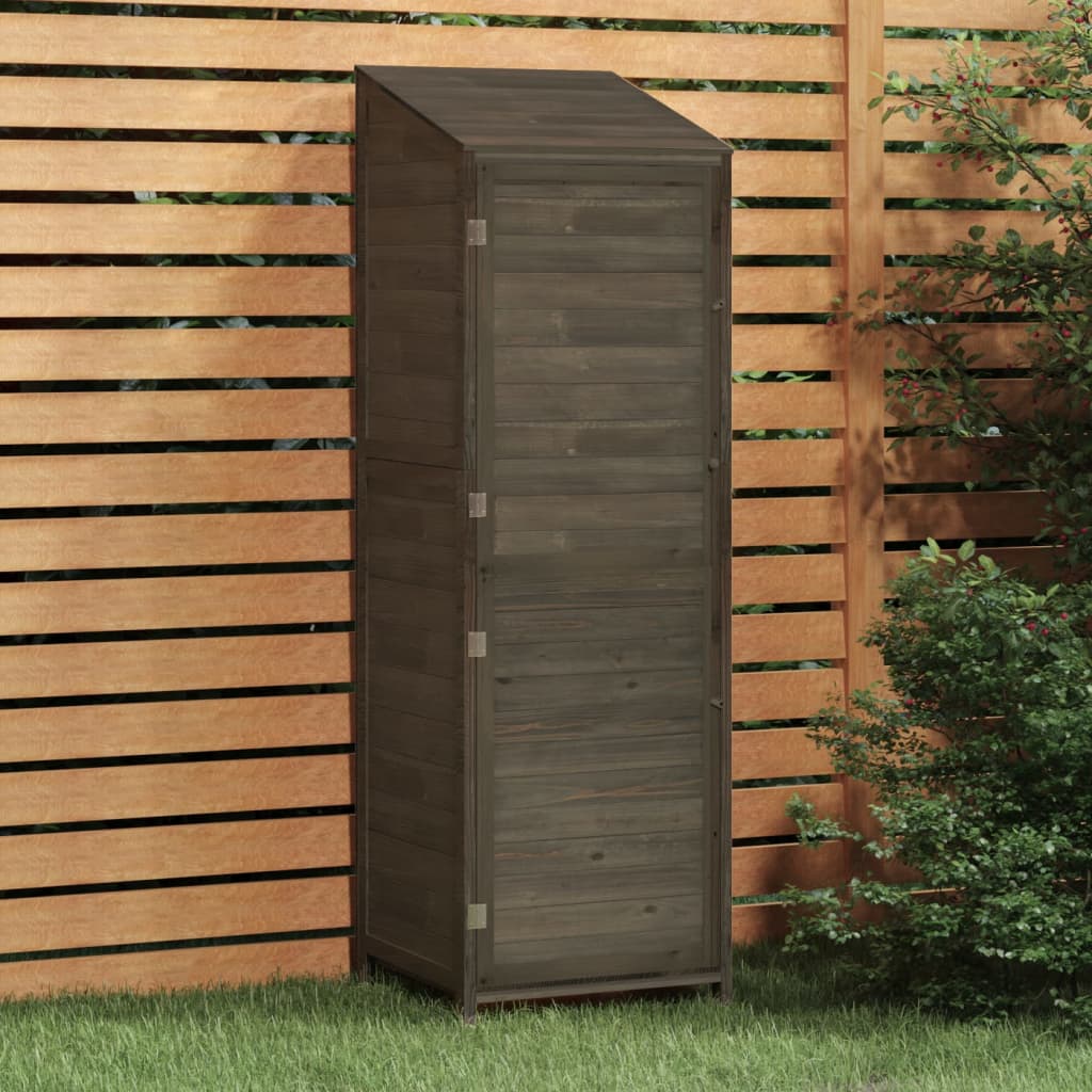 Garden Shed Anthracite 55x52x174.5 cm Solid Wood Fir