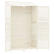 Garden Shed White 102x52x174.5 cm Solid Wood Fir