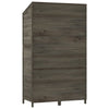 Garden Shed Anthracite 102x52x174.5 cm Solid Wood Fir