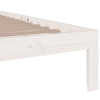 Bed Frame without Mattress White 75x190cm Small Single