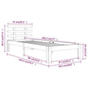 Bed Frame without Mattress White 75x190cm Small Single