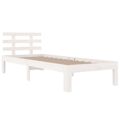Bed Frame | White | Solid pinewood, Plywood | Single