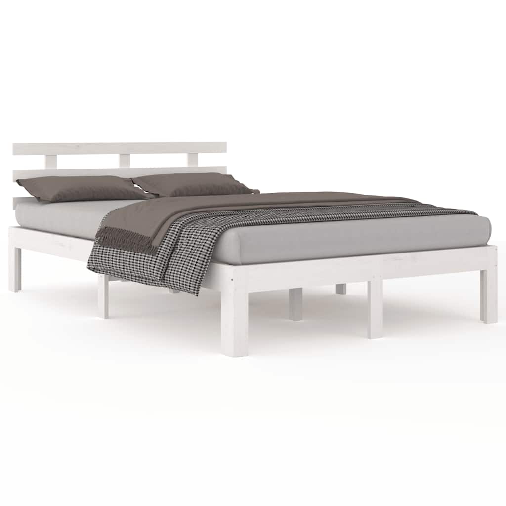 Bed Frame without Mattress White 120x190cm Small Double