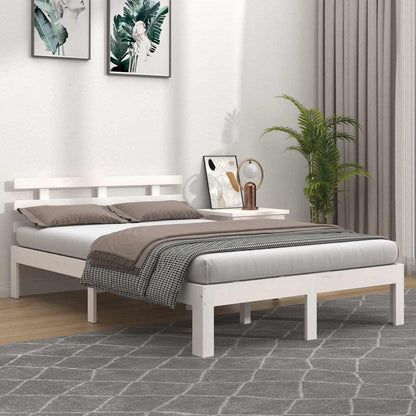 Bed Frame without Mattress White 120x190cm Small Double