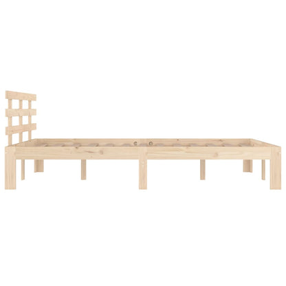 Bed Frame | Natural Pine | Solid pine wood | 140x190 cm |  Simplistic
