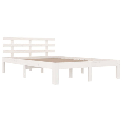 Bed Frame | White | Solid pine wood | 140 x 190 cm | Bed Frame