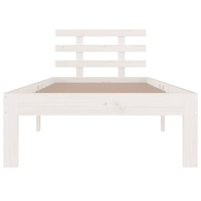 Bed Frame | White | Solid Pine Wood | Single | Durable | Bed Frame