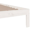 Bed Frame without Mattress White Solid Wood 90x200 cm
