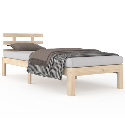 Bed Frame | Natural Wood | Solid pine wood | Single | Durable | Bed Frame
